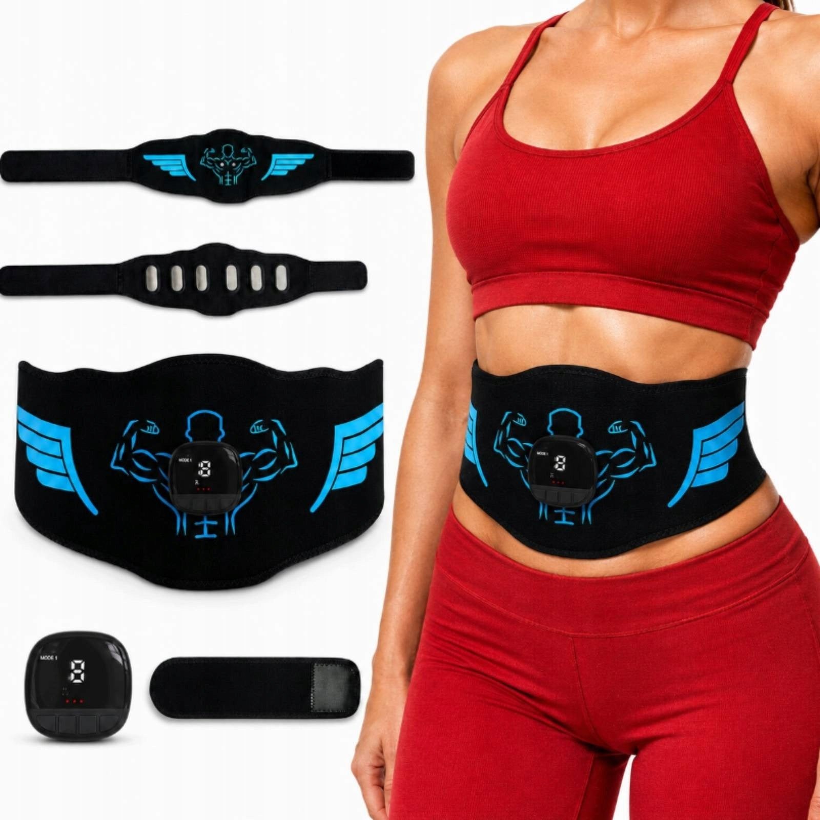 ABDOMINAL MUSCLE ELECTROSTIMULATOR EMS 10 MODES SLIMMING BELT Packaging status original