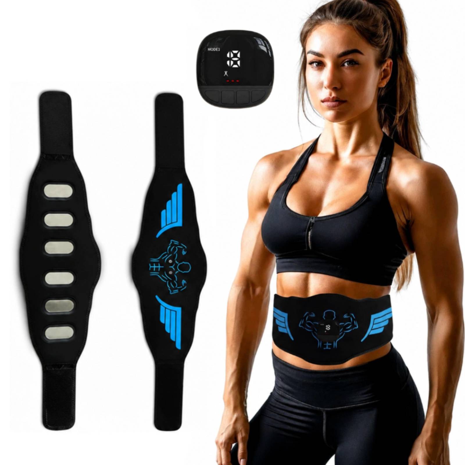 ABDOMINAL MUSCLE ELECTROSTIMULATOR EMS 10 MODES SLIMMING BELT