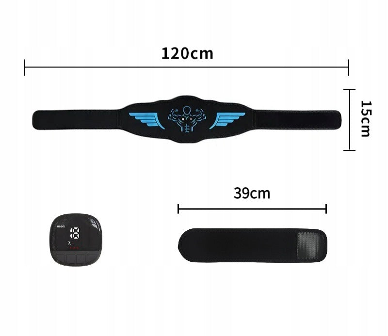 ABDOMINAL MUSCLE ELECTROSTIMULATOR EMS SLIMMING BELT WITH EXTENSION Packaging status original