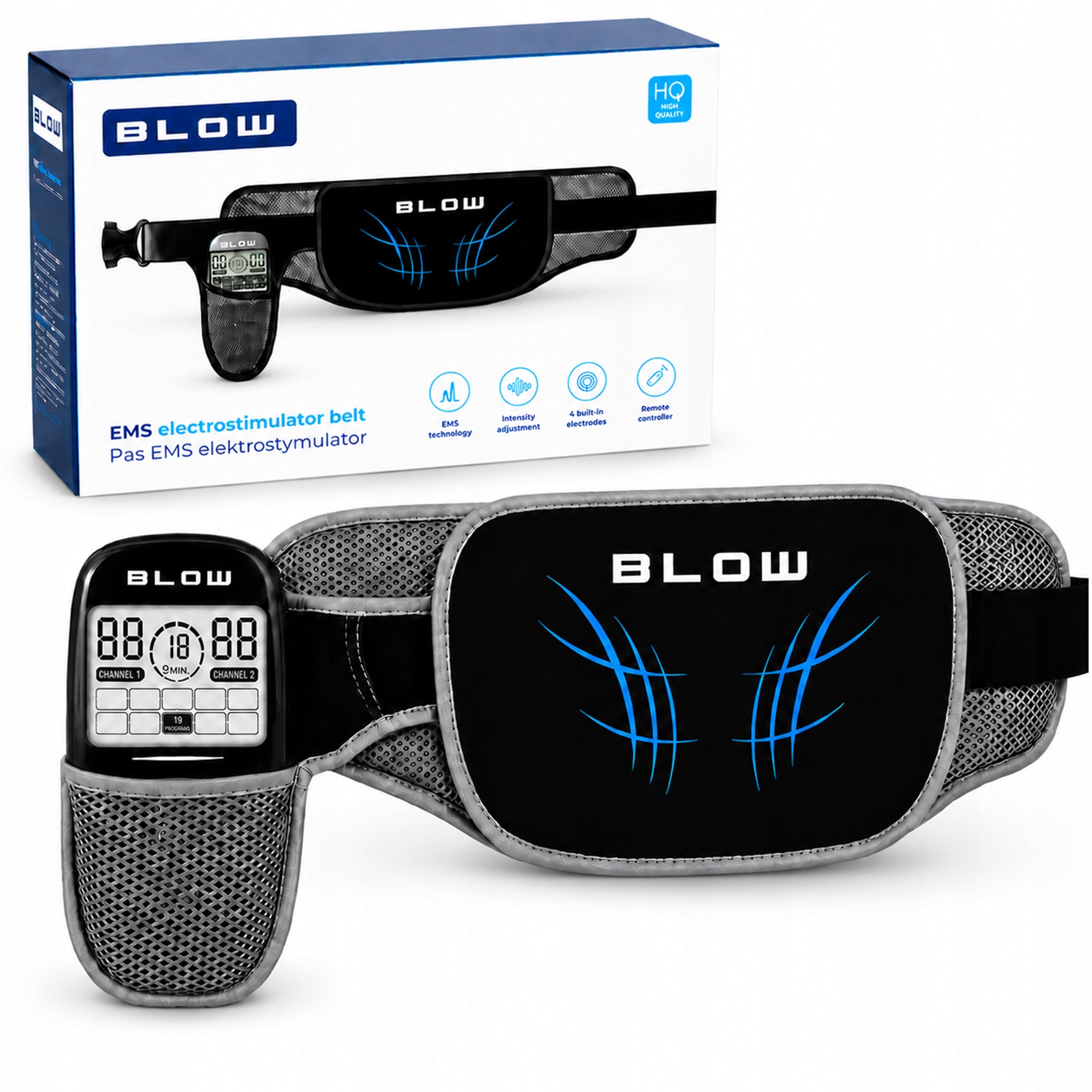 ABDOMINAL MUSCLE ELECTROSTIMULATOR TENS EMS SLIMMING BELT SLIMMING