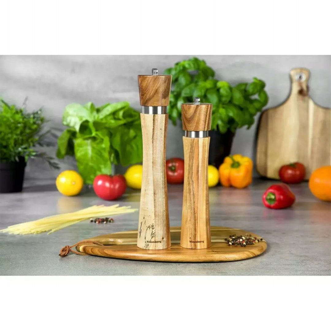 ACACIA SALT PEPPER GRINDER 31,5cm KLAUSBERG KB-7593 Packaging status original
