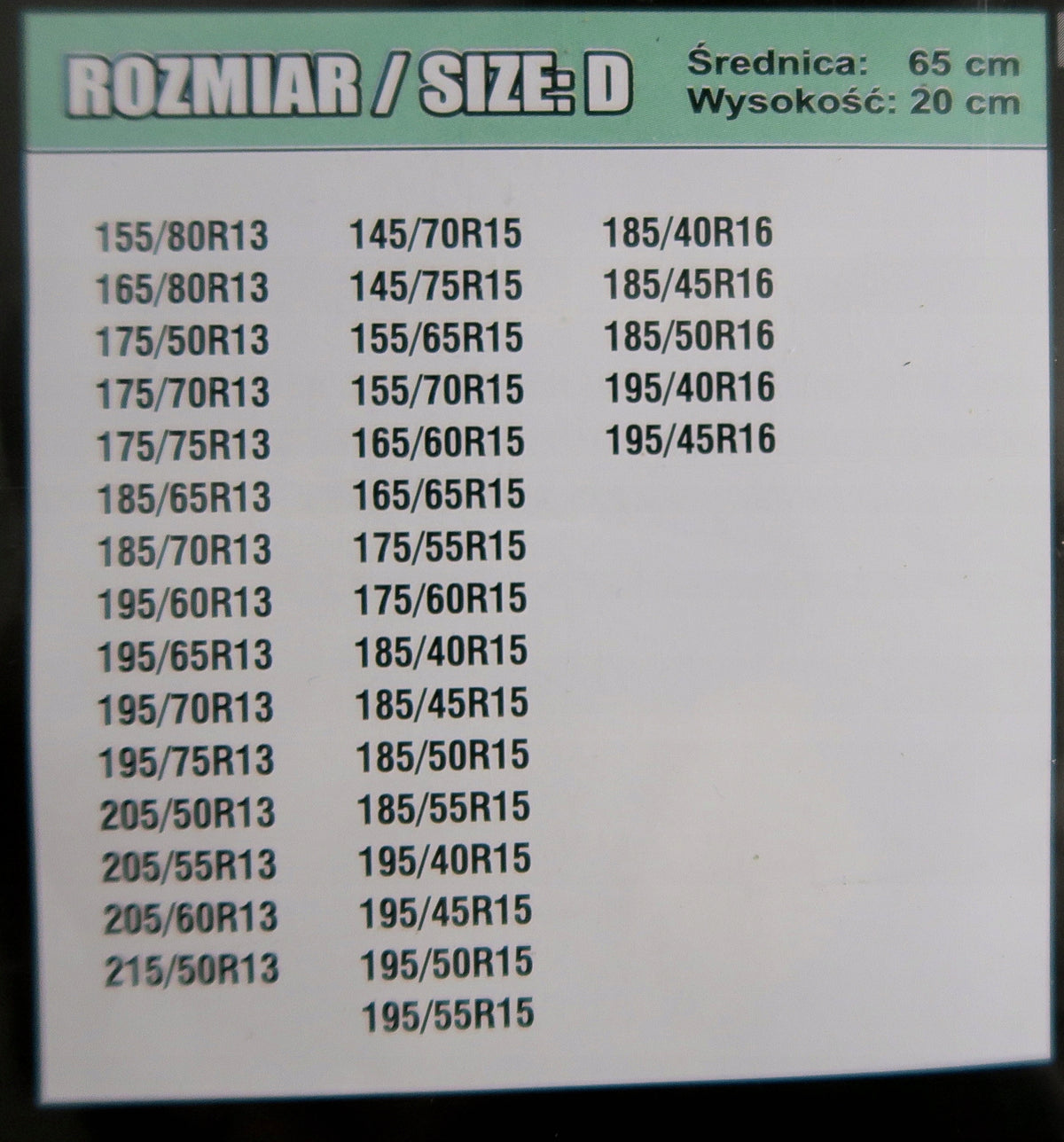 ACCESS WHEEL COVER, SPARE COVERS - D Universal Manufacturer's catalog number 1457