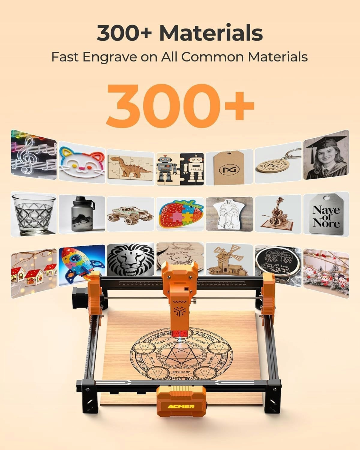 ACMER S2 Laser Engraver, 7W Laser Engraving Machine for Wood, Leather DIY Manufacturer code 82010100