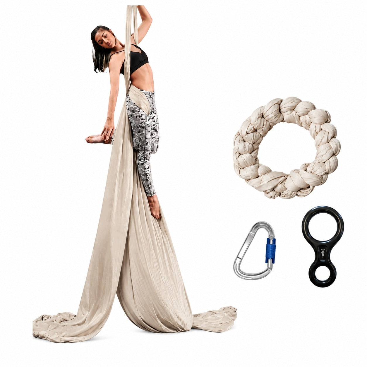 ACROBATIC sash, aerial silk scarf, 9 meters, width 150 cm