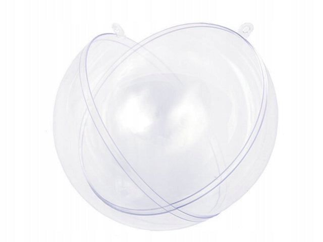 ACRYLIC BAUBLE 12cm ROUND BALL FOR DECORATING TRANSPARENT SET OF 5pcs Manufacturer code 366/0220/0156