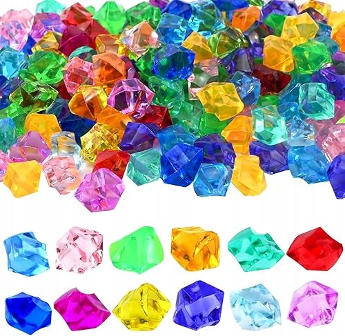 ACRYLIC COLORED DIAMOND GEMS FOR KIDS DECORATION 200 PCS