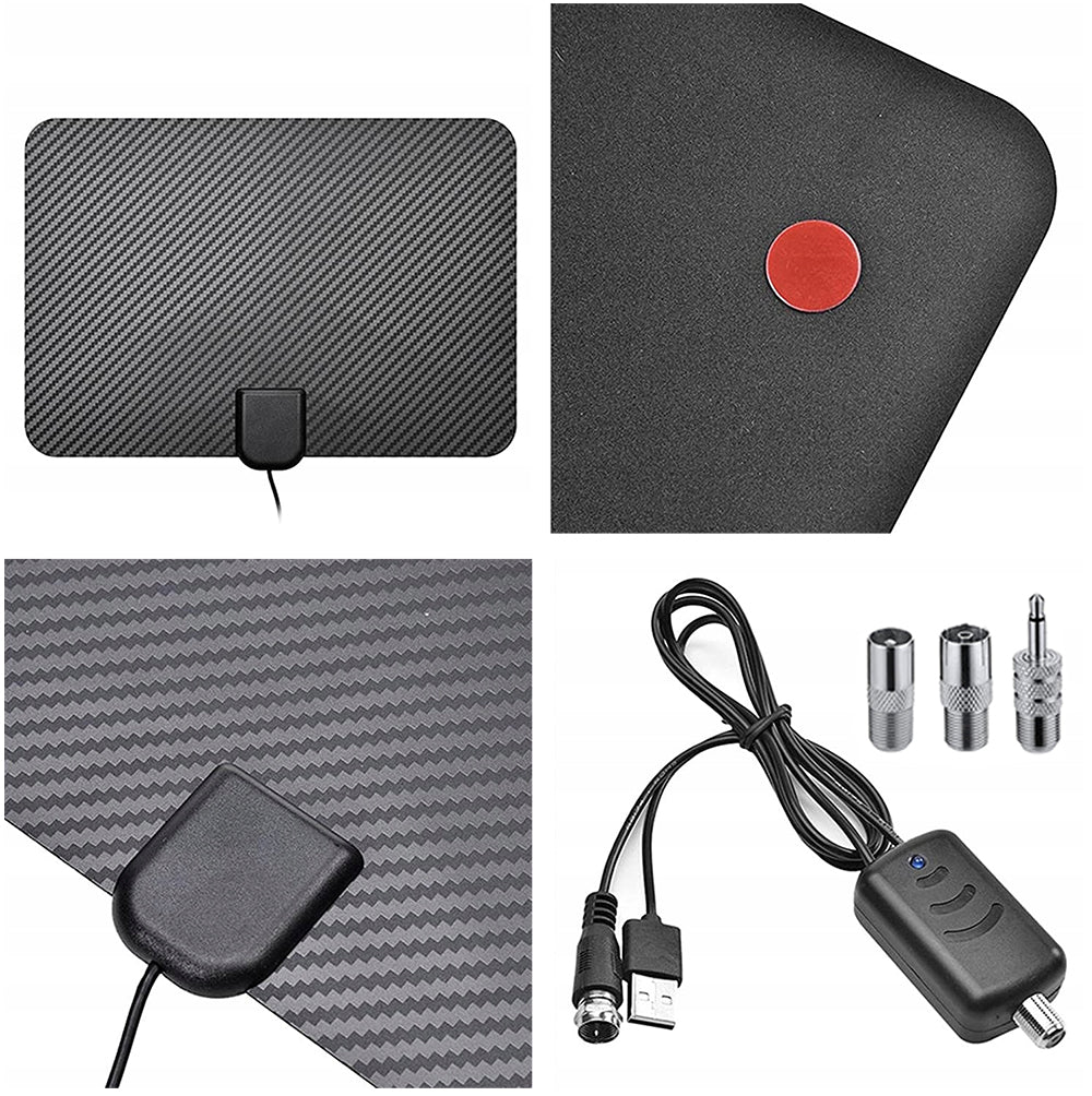 ACTIVE STRONG LARGE RADIO ANTENNA FM DAB+ WITH AMPLIFIER + 4 ADAPTERS Manufacturer code 716252310582