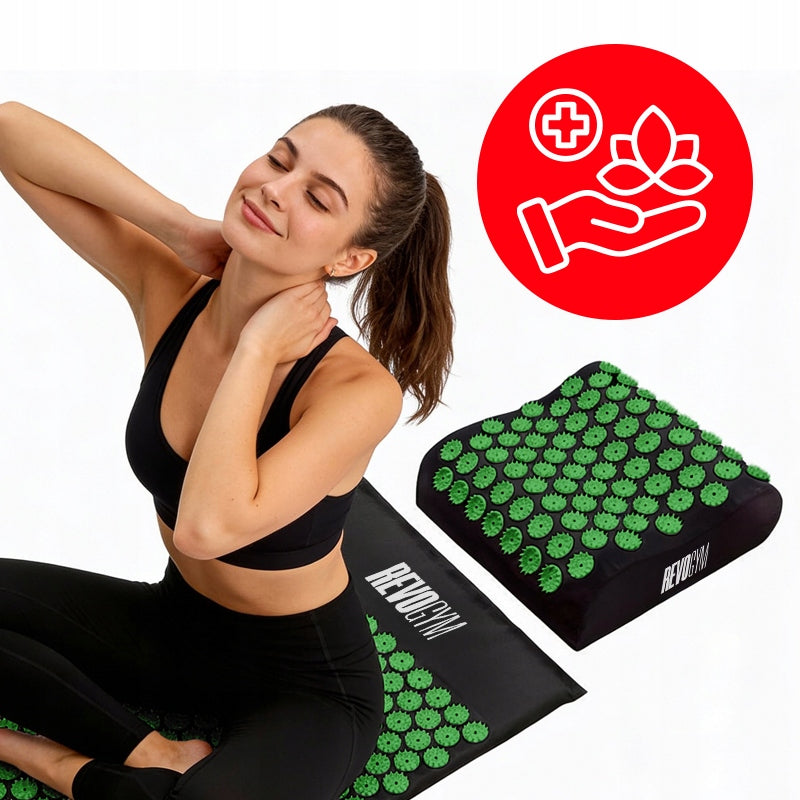 ACUPRESSURE MASSAGE SET MAT WITH SPIKES + PILLOW STIMULATING CIRCULATION Brand no brand