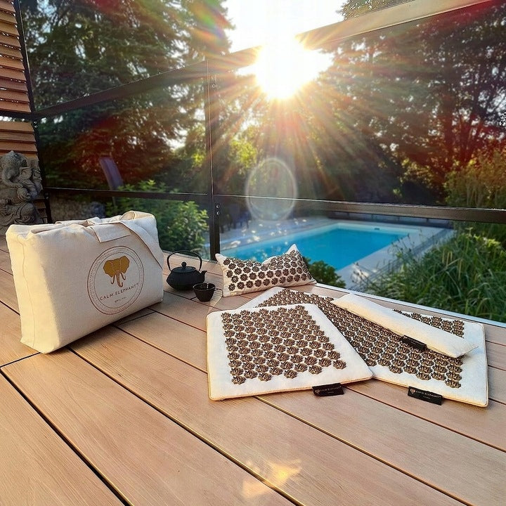 ACUPRESSURE MAT HEALTH ECO-FRIENDLY PILLOW WITH SPIKES+HOLIVITAL BAG Brand Styletics