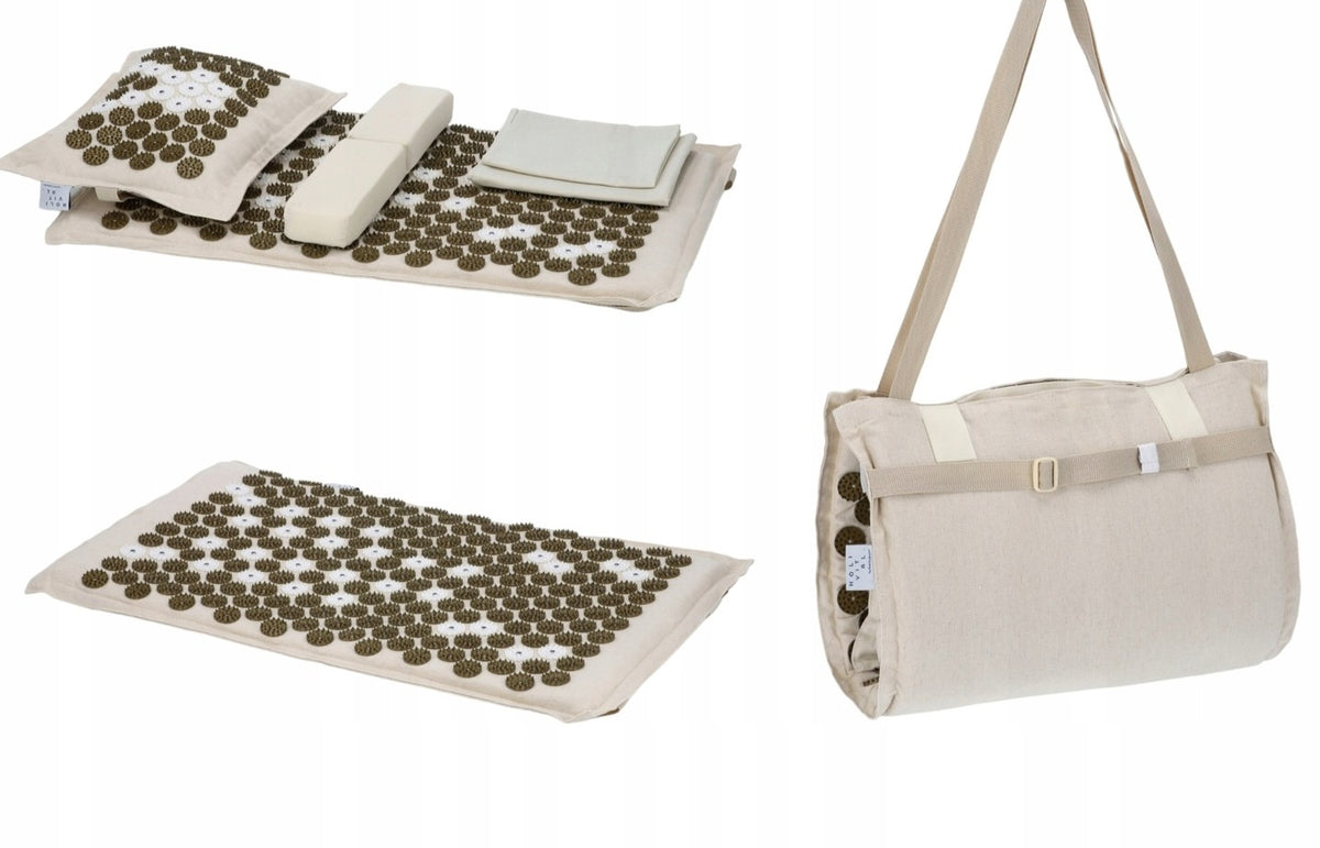 ACUPRESSURE MAT HEALTH ECO-FRIENDLY PILLOW WITH SPIKES+HOLIVITAL BAG