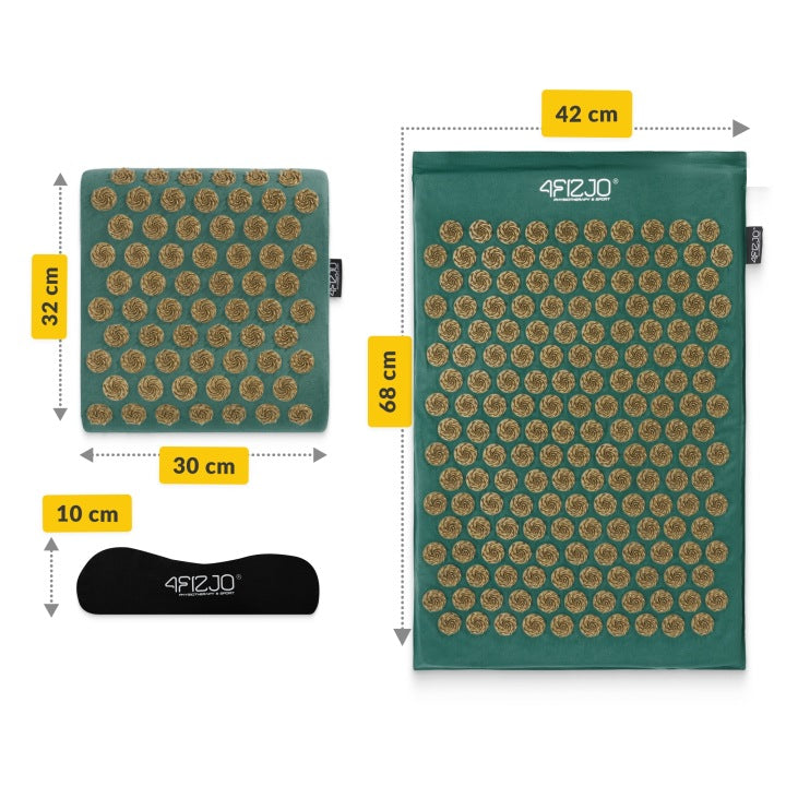 ACUPRESSURE MAT SPOT MASSAGE WITH SPIKES SET ERGONOMIC PILLOW Packaging status original