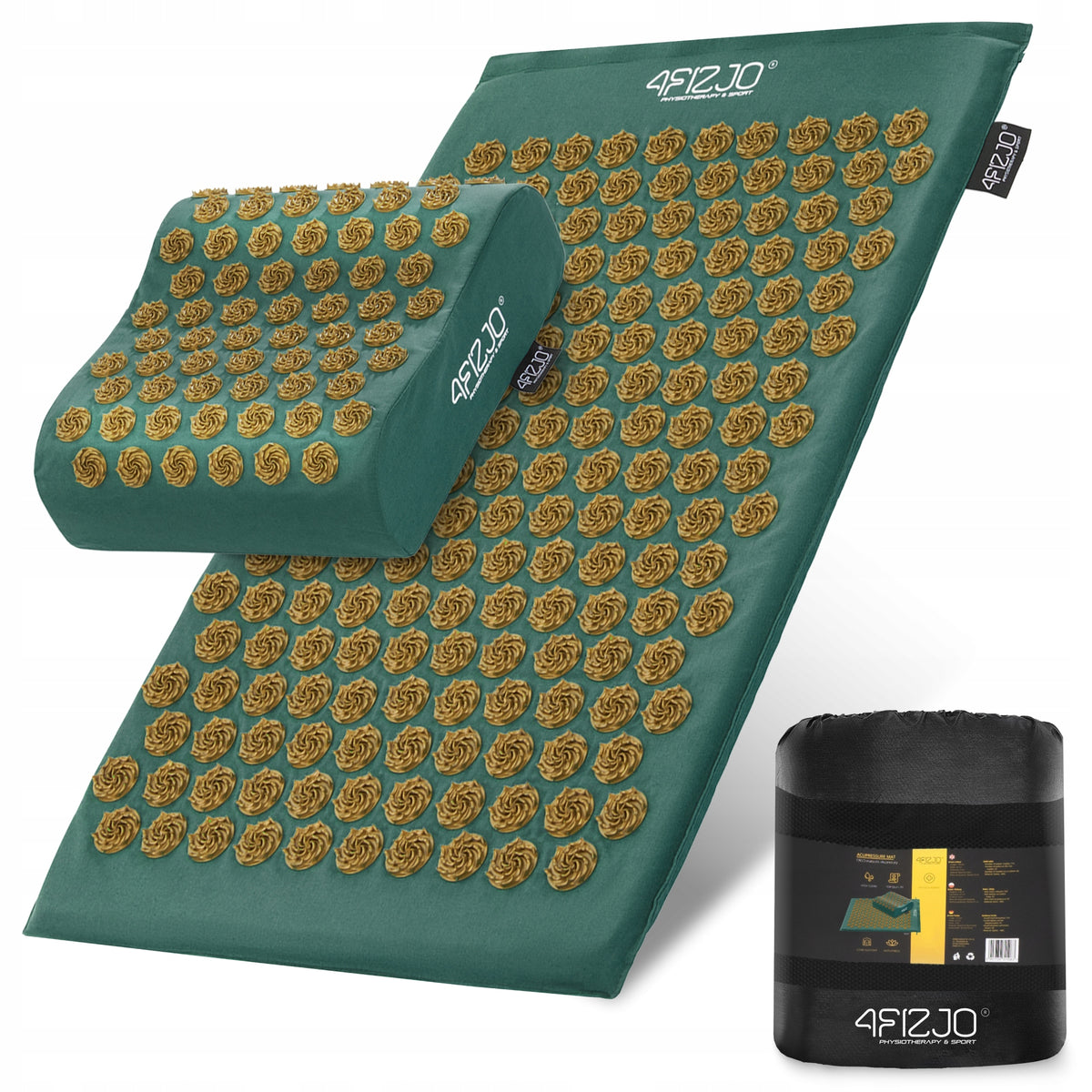 ACUPRESSURE MAT SPOT MASSAGE WITH SPIKES SET ERGONOMIC PILLOW