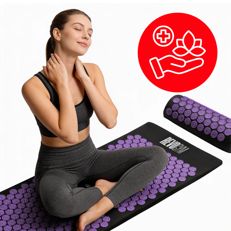 ACUPRESSURE MAT WITH SPIKES SET WITH PILLOW HEALTH MASSAGE 105X40 CM Kind set