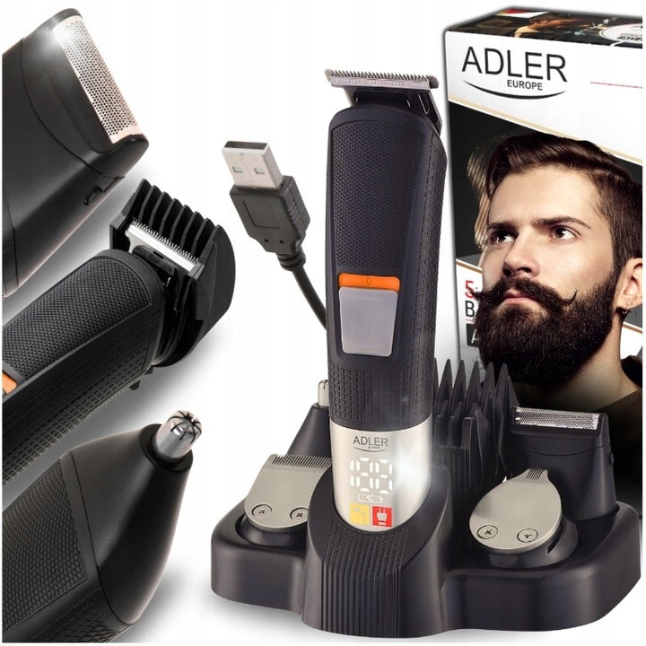 AD 2943 Trimmer - 5-in-1 Kit with LED Display and Stand