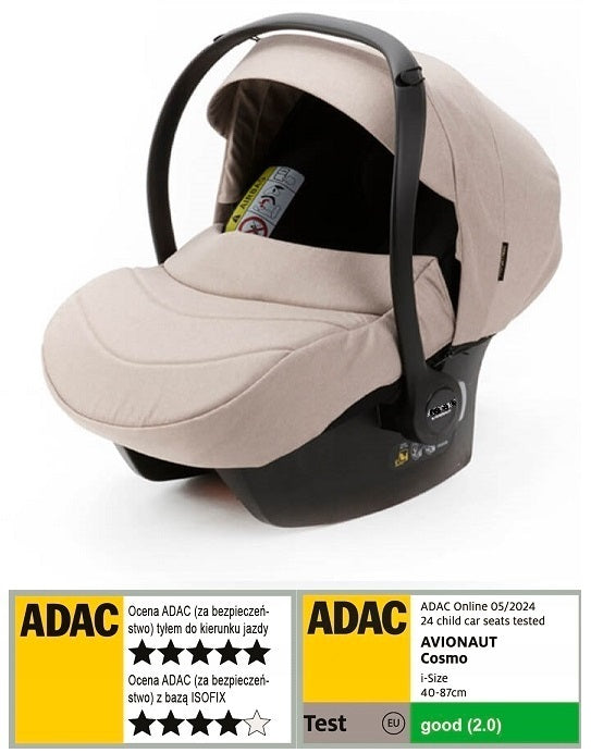 ADAMEX SPARK CHAMPAGNE LATTE stroller 3in1 SEAT COSMO 2.0 Packaging status original