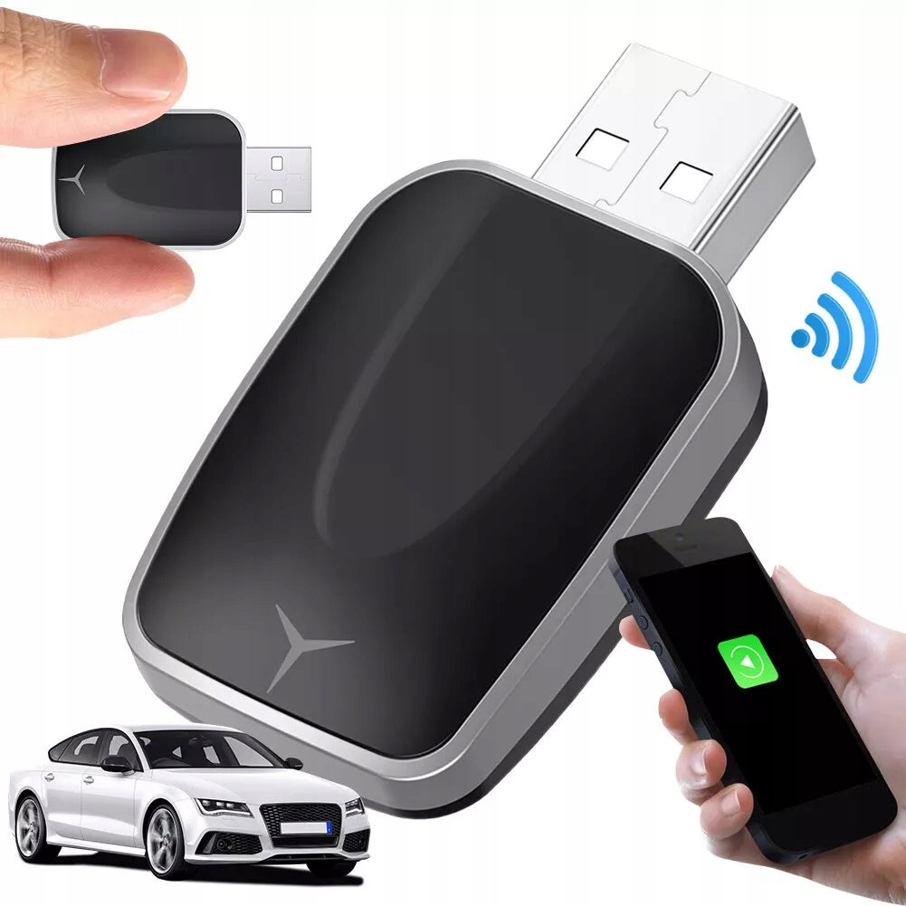 ADAPTER CARPLAY ANDROID AUTO WIRELESS WFI BT FOR IOS ANDROID +USB-C