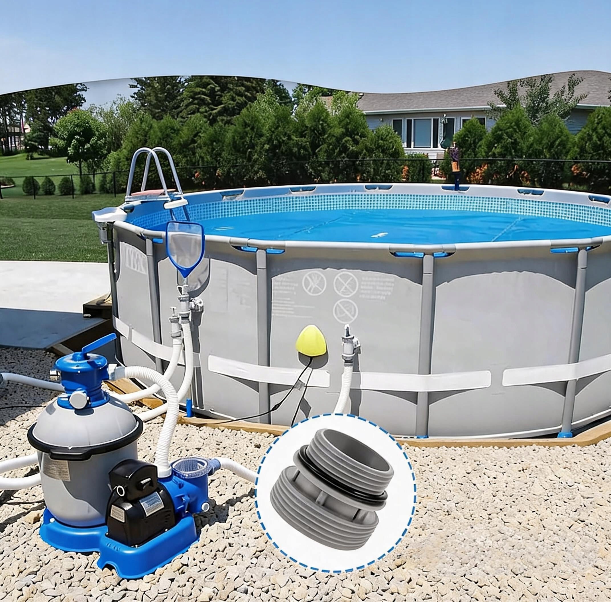 ADAPTER FOR POOL HOSE FITTING 4 PCS ANTI-LEAK SEAL Manufacturer no brand