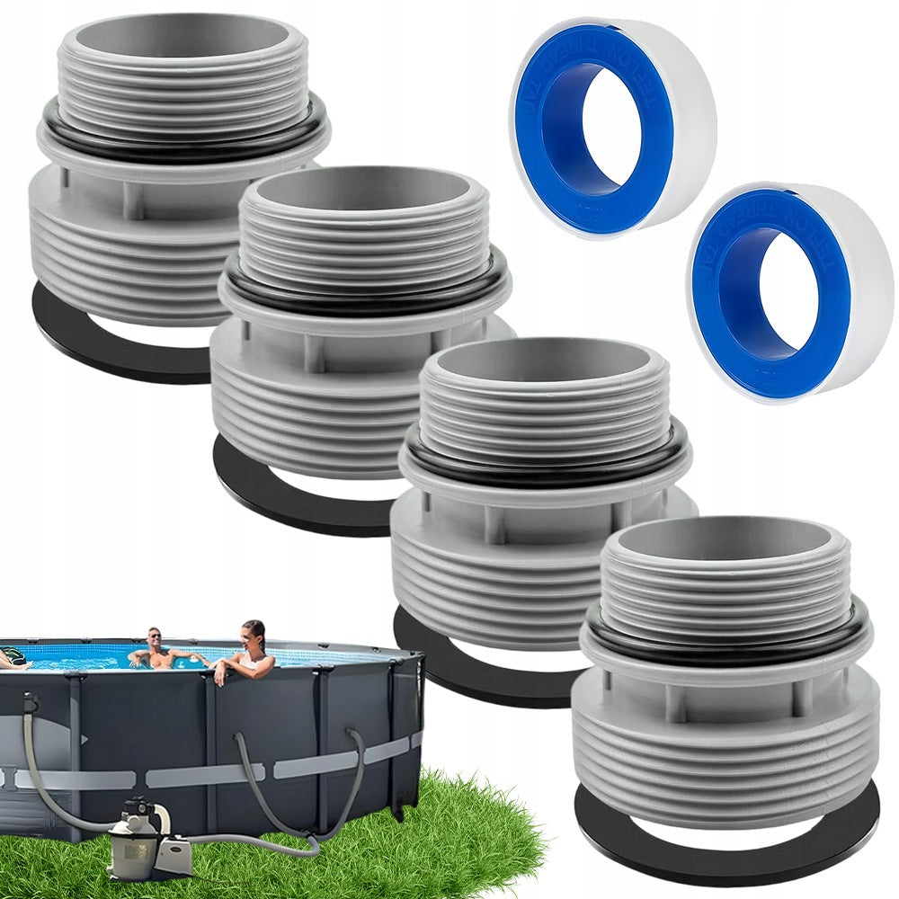 ADAPTER FOR POOL HOSE FITTING 4 PCS ANTI-LEAK SEAL