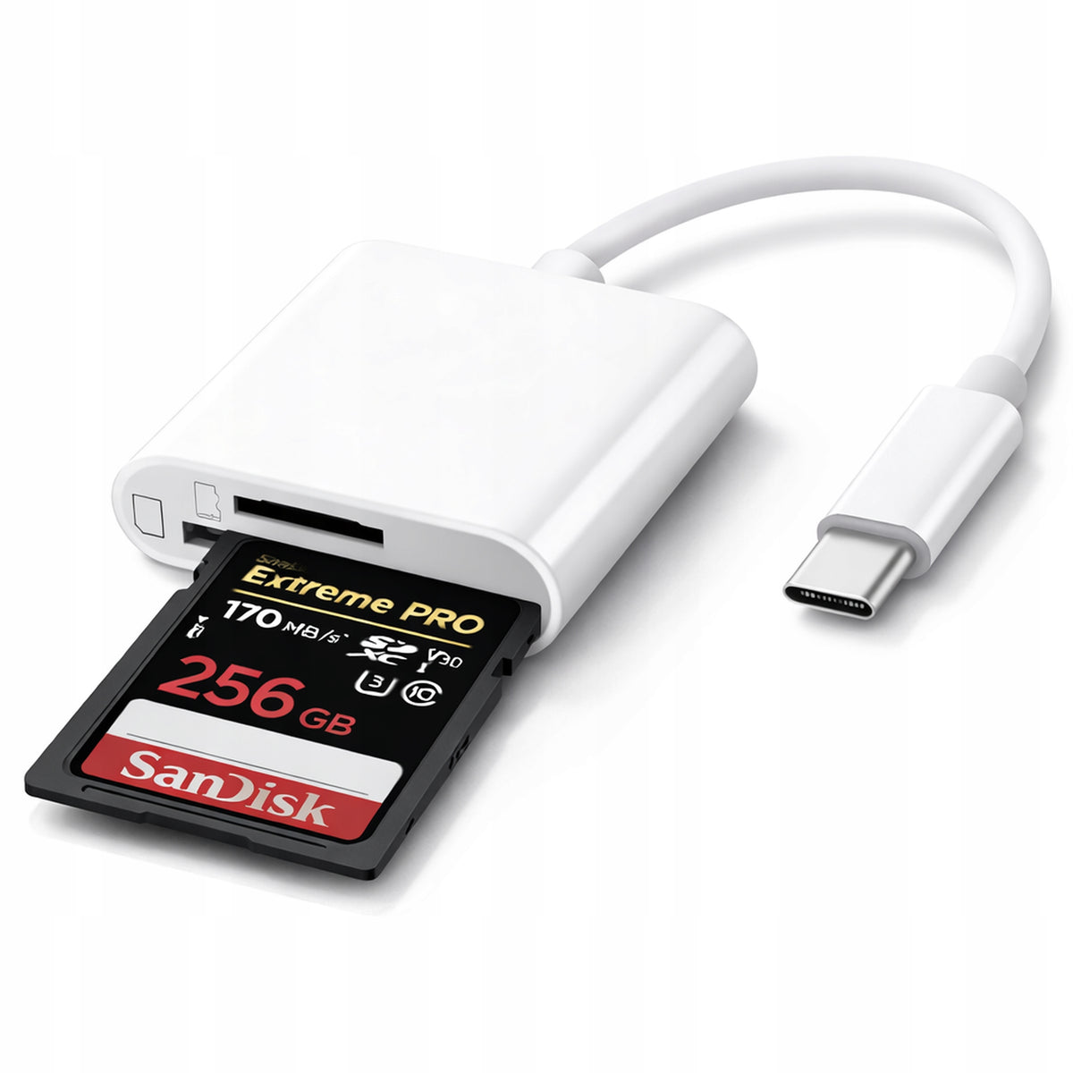 ADAPTER MEMORY CARD READER SD MICRO SD/TF USB C FOR LAPTOP PHONE GEARZ Packaging status original