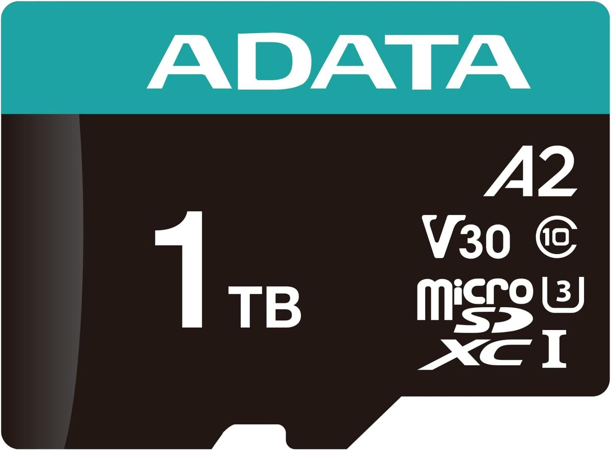 ADATA AUSDX1TUI3V30SA2-RA1 Premier Pro Memory Card 1TB microSD SDXC Manufacturer code AUSDX1TUI3V30SA2-RA1