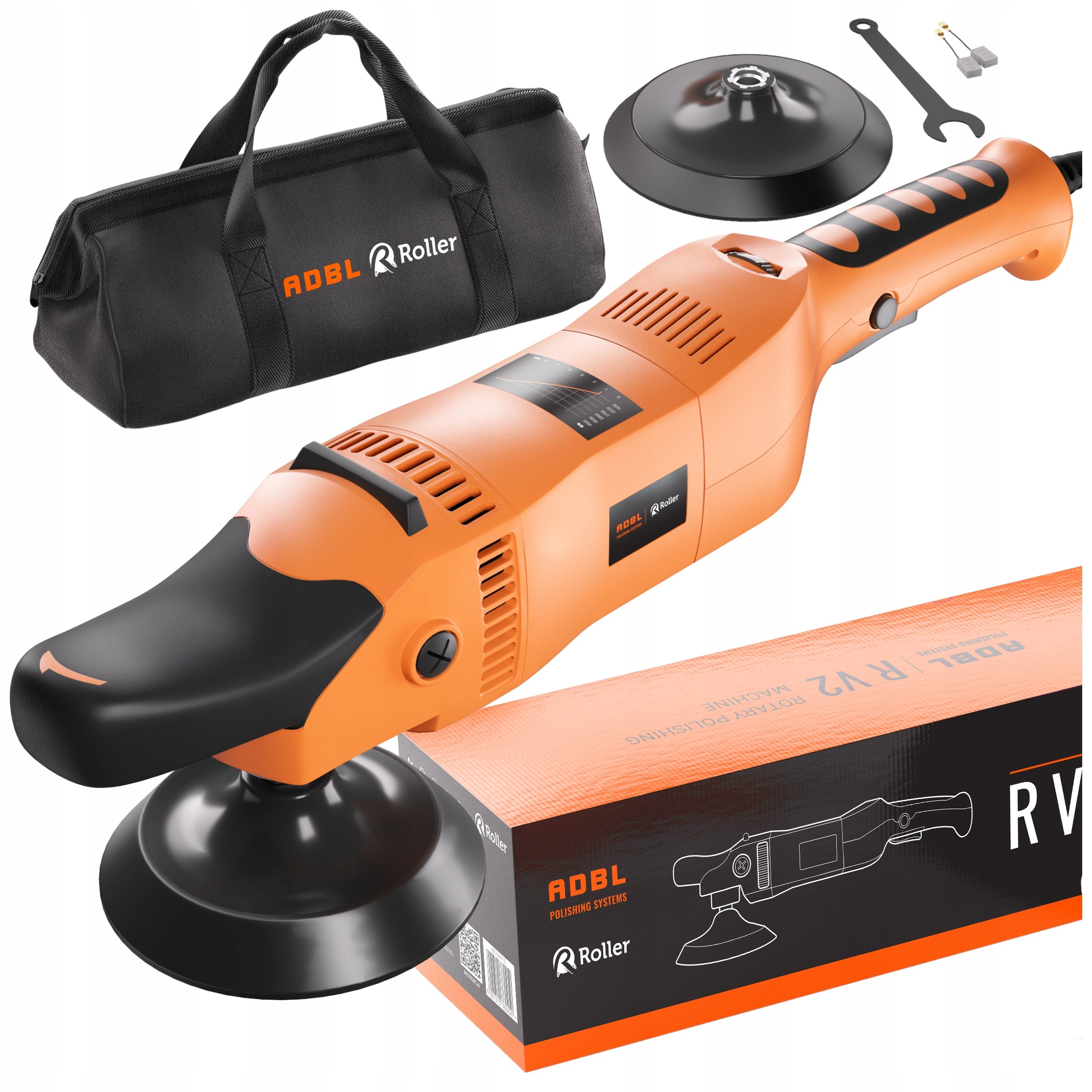 ADBL ROLLER R V2 POLISHING MACHINE ROTARY ROTATION 125mm 150mm + BAG