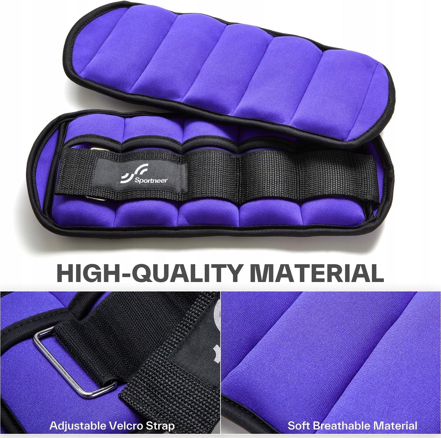 ADJUSTABLE ANKLE WEIGHTS 0,9-4,5 KG FOR STRENGTH TRAINING Brand Sportneer