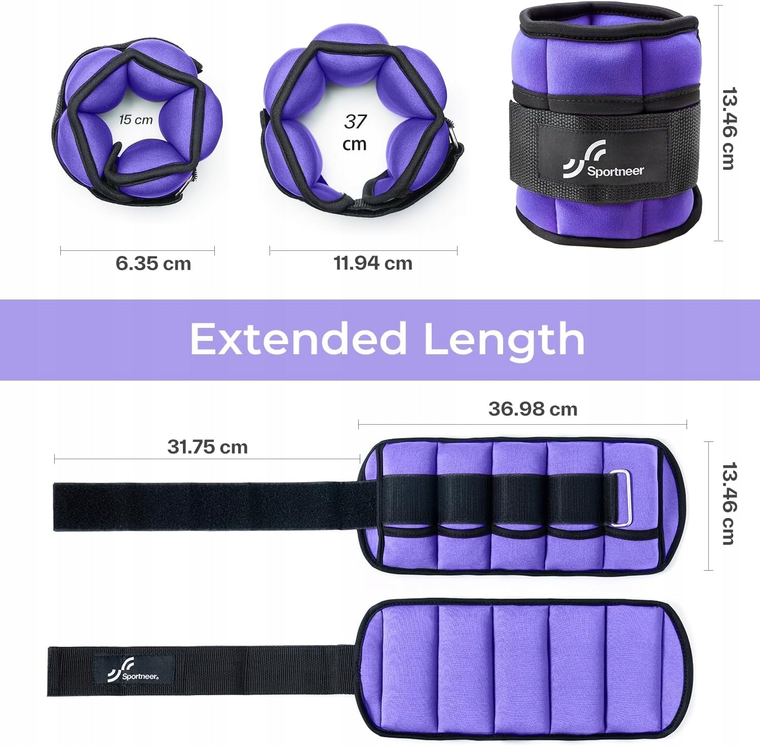 ADJUSTABLE ANKLE WEIGHTS 0,9-4,5 KG FOR STRENGTH TRAINING Manufacturer code Sportneer Obciążniki Regulowane 1,4–6 kg