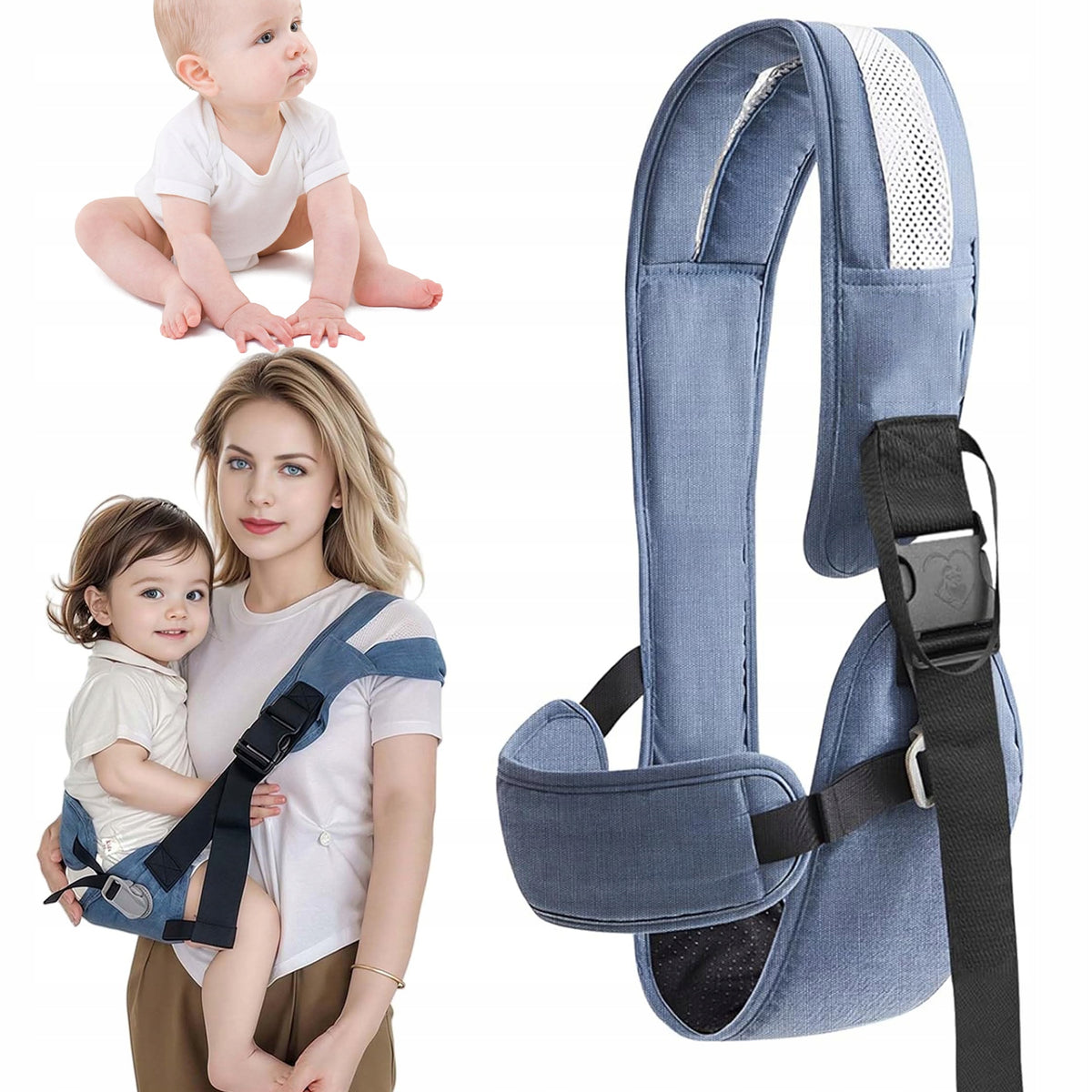 ADJUSTABLE BABY CARRIER SIDE CARRIER WIDE BELT LIGHTWEIGHT