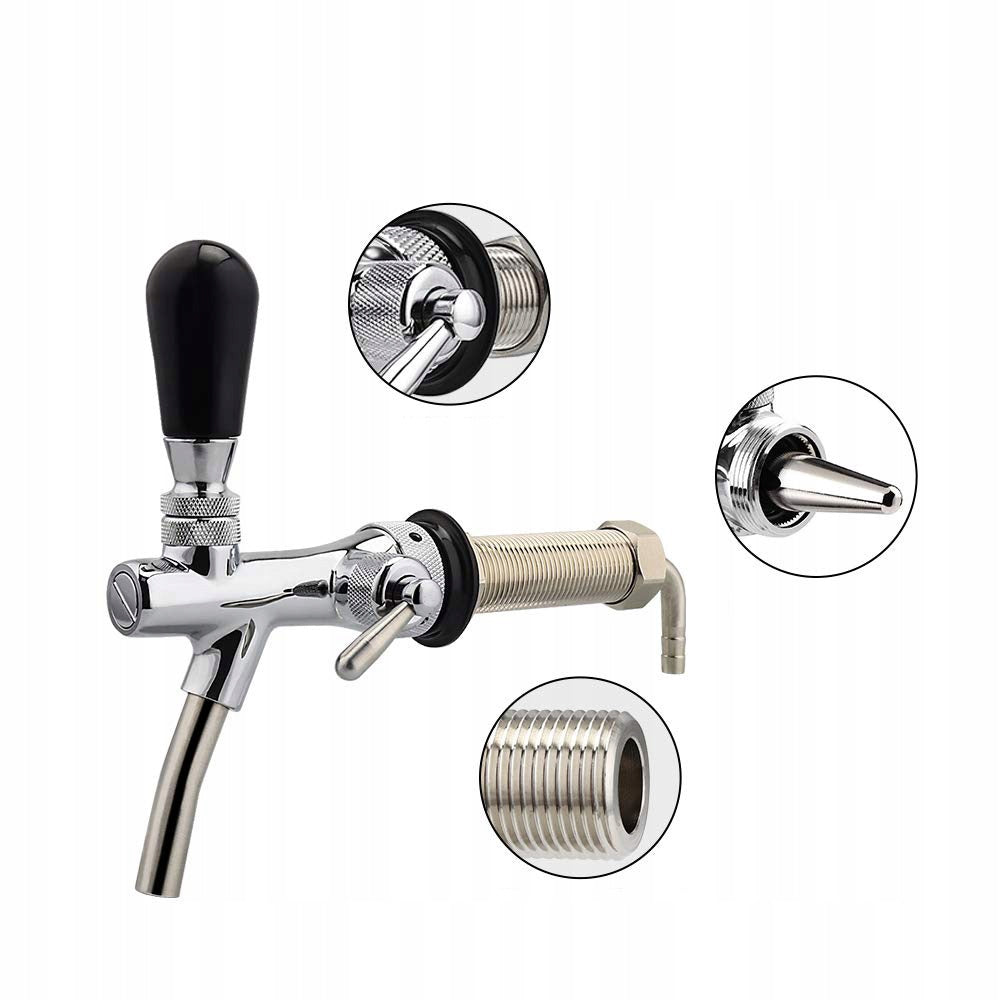 ADJUSTABLE BEER FAUCET STAINLESS STEEL FAUCET FOR PARTY BARRELS Brand no brand