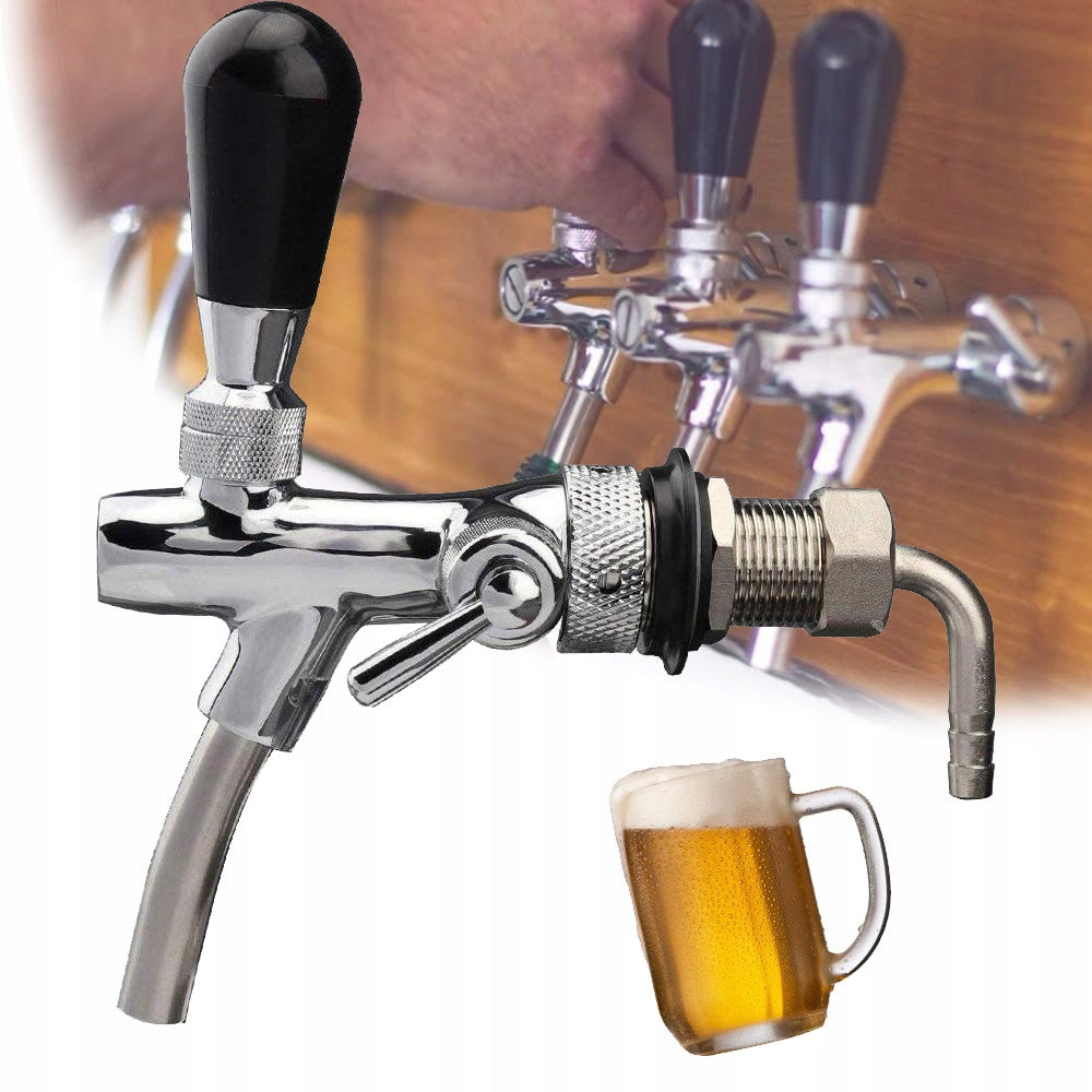 ADJUSTABLE BEER FAUCET STAINLESS STEEL FAUCET FOR PARTY BARRELS