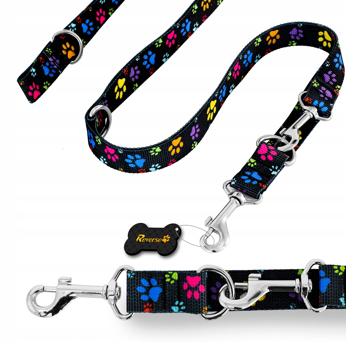 ADJUSTABLE DOG LEASH WITH PATTERNS, 3.2 m Brand Reverse