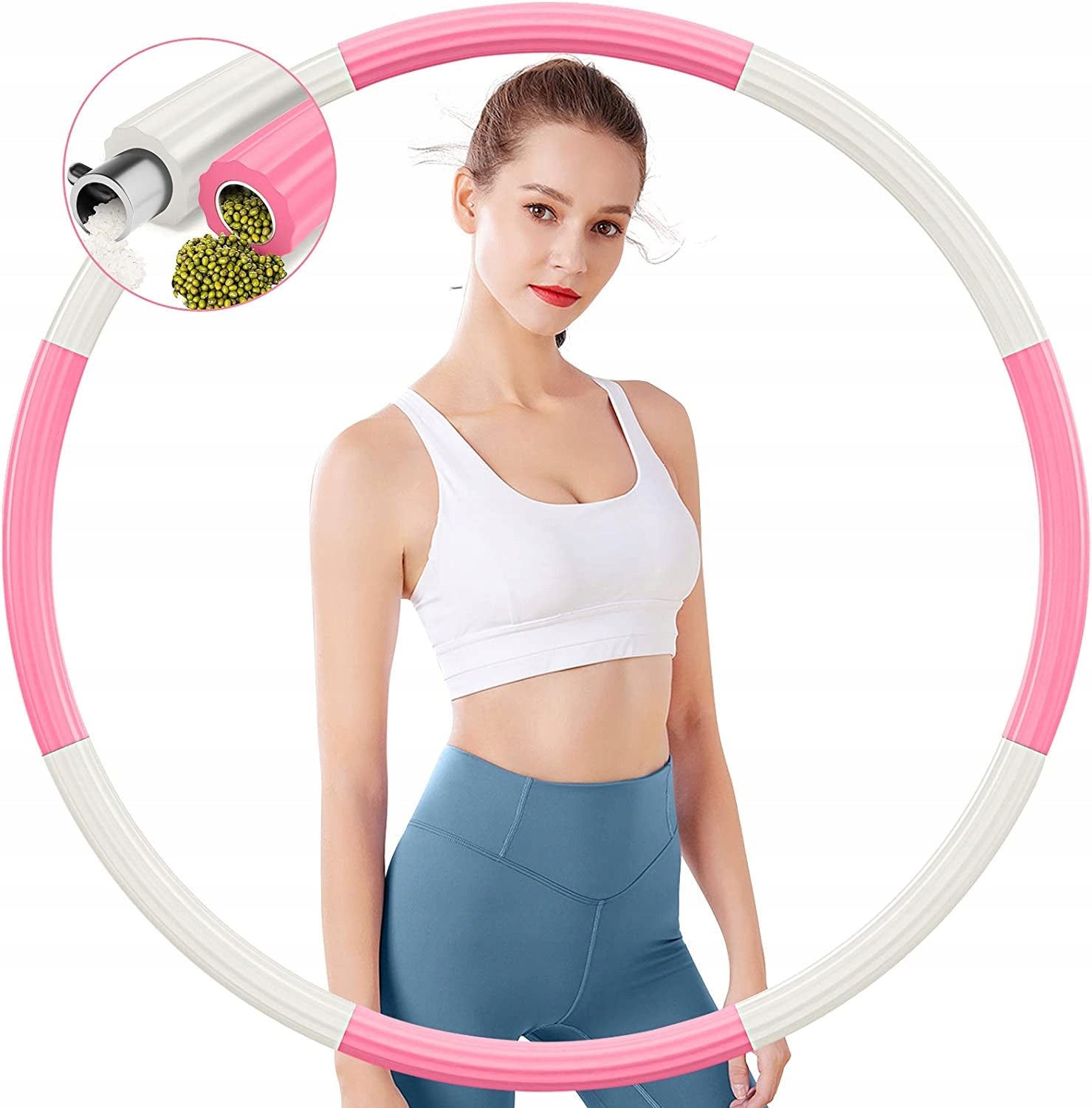 ADJUSTABLE HULA HOOP FOR WEIGHT LOSS FOR WOMEN 1,2kg 86cm