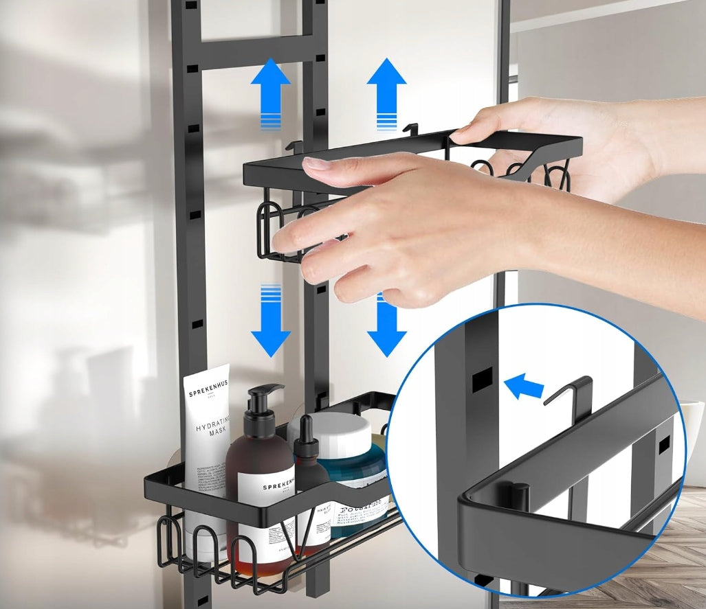 ADJUSTABLE SHOWER HANGING SHELF FOR BATHROOM SHOWER BASKET HOOK Manufacturer code półka wisząca