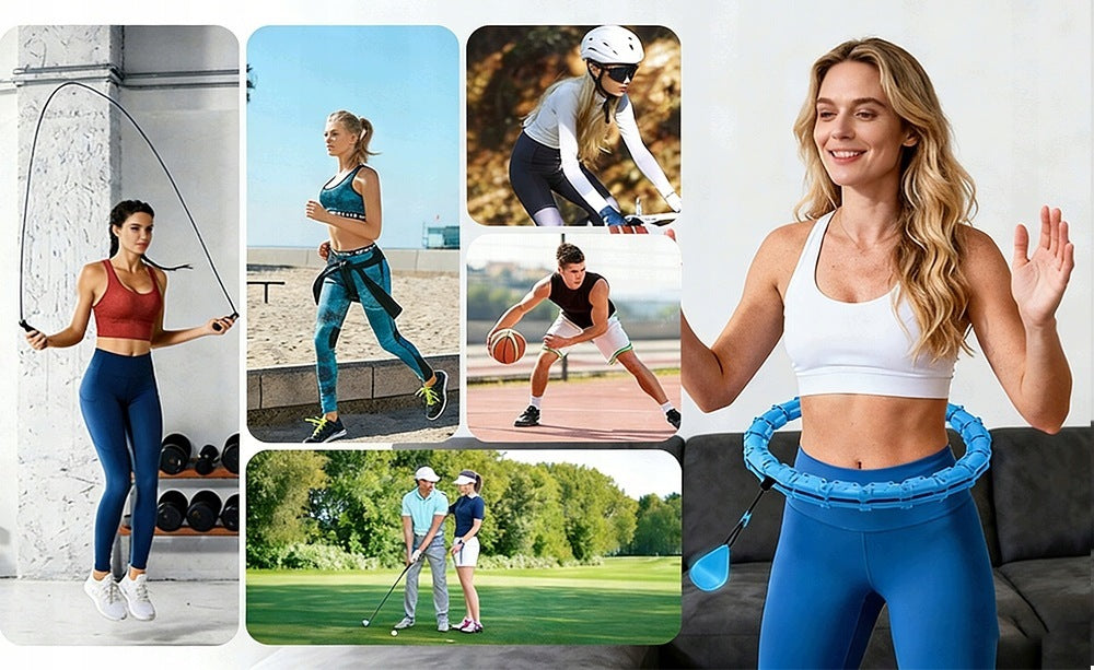ADJUSTABLE SMART HULA HOOP FOR WAIST AND HIP TRAINING FOR WOMEN Brand Hop-Sport