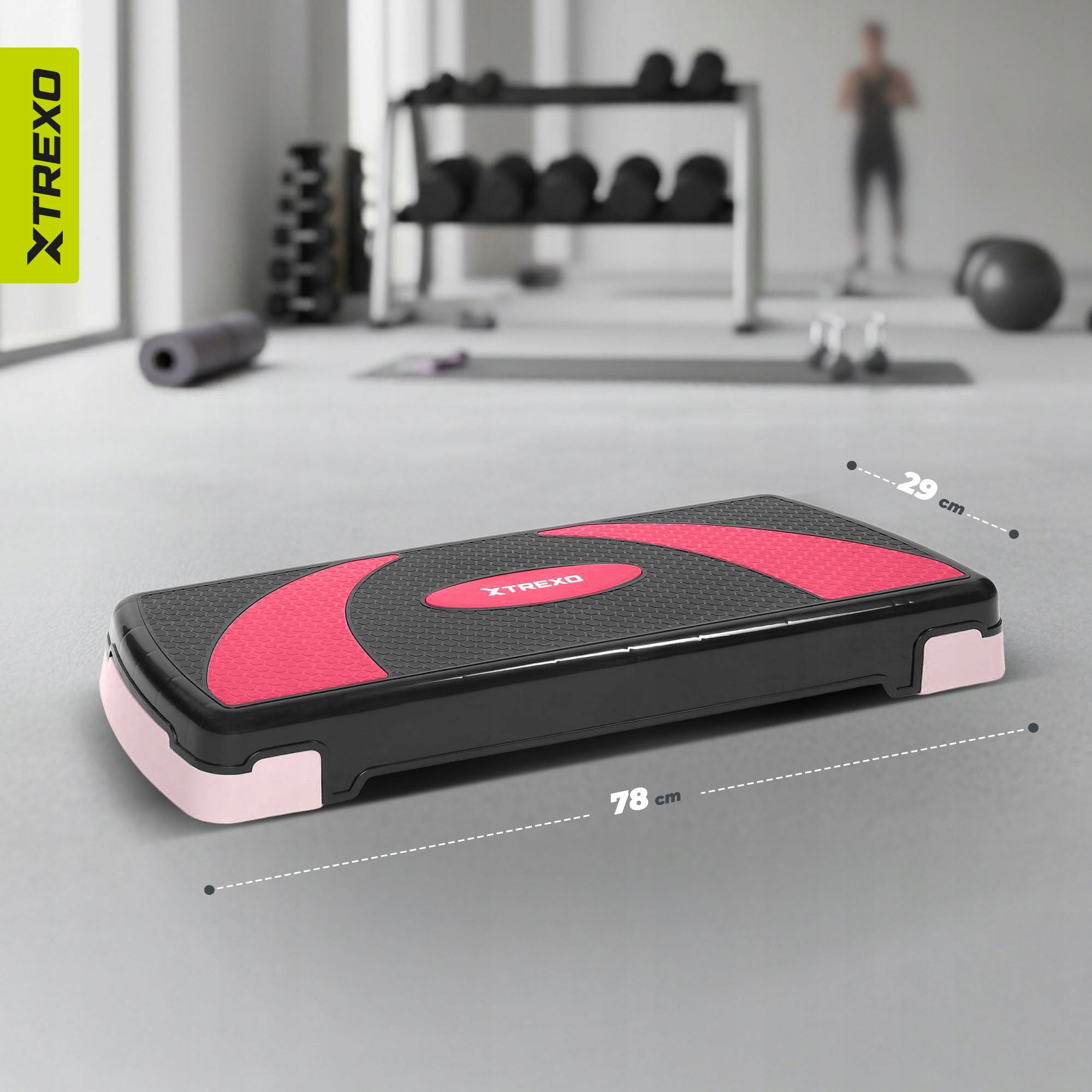 ADJUSTABLE Step step for fitness exercises max 250kg XTREXO 3 steps step Brand Xtrexo