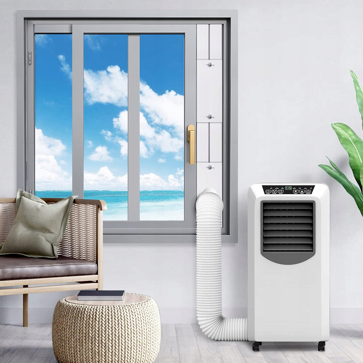 ADJUSTABLE WINDOW KIT PORTABLE AIR CONDITIONER universal adapter Packaging status original