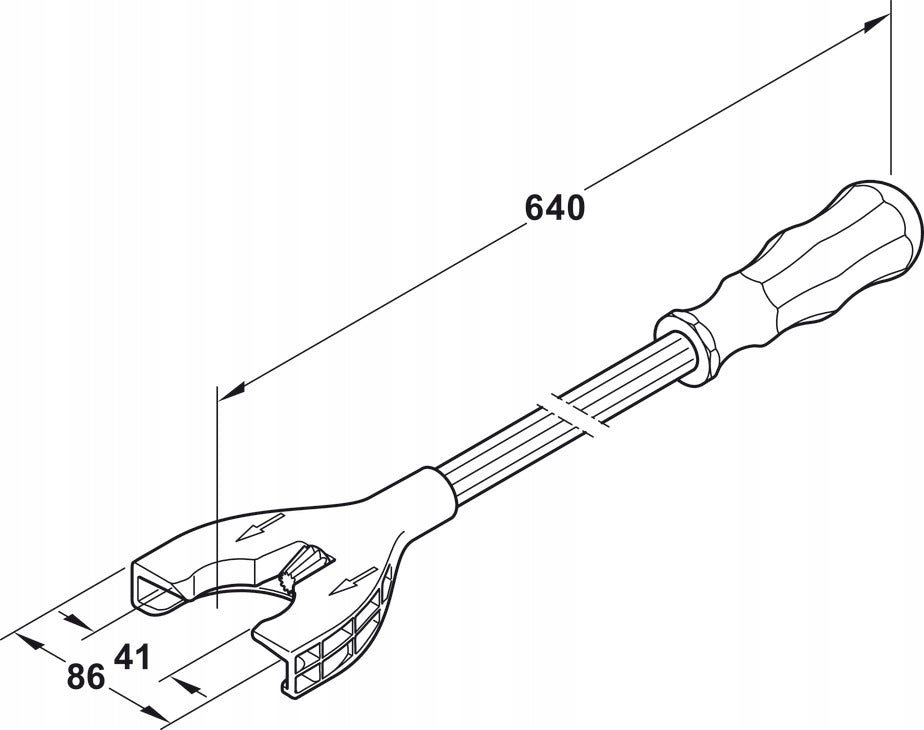 ADJUSTMENT TOOL KEY HAFELE AXILO LIGHT TOOL FOR ADJUSTING LEGS Manufacturer code Klucz Axilo Light