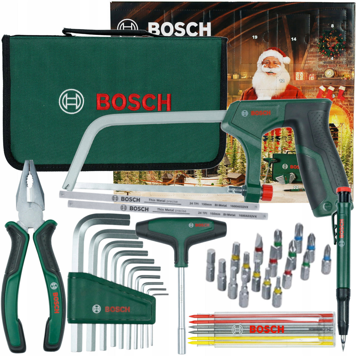 ADVENT CALENDAR 2025 BOSCH SET OF 41 BITS, TOOLS FOR DIYER