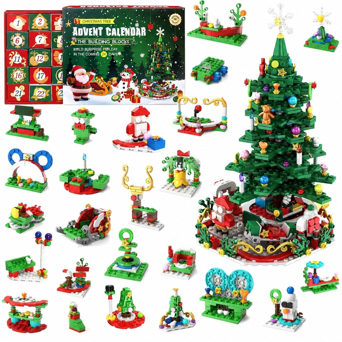 ADVENT CALENDAR 2026 BUILDING BLOCKS LED CHRISTMAS TREE 24IN1 GIFT Manufacturer code 4059749278771