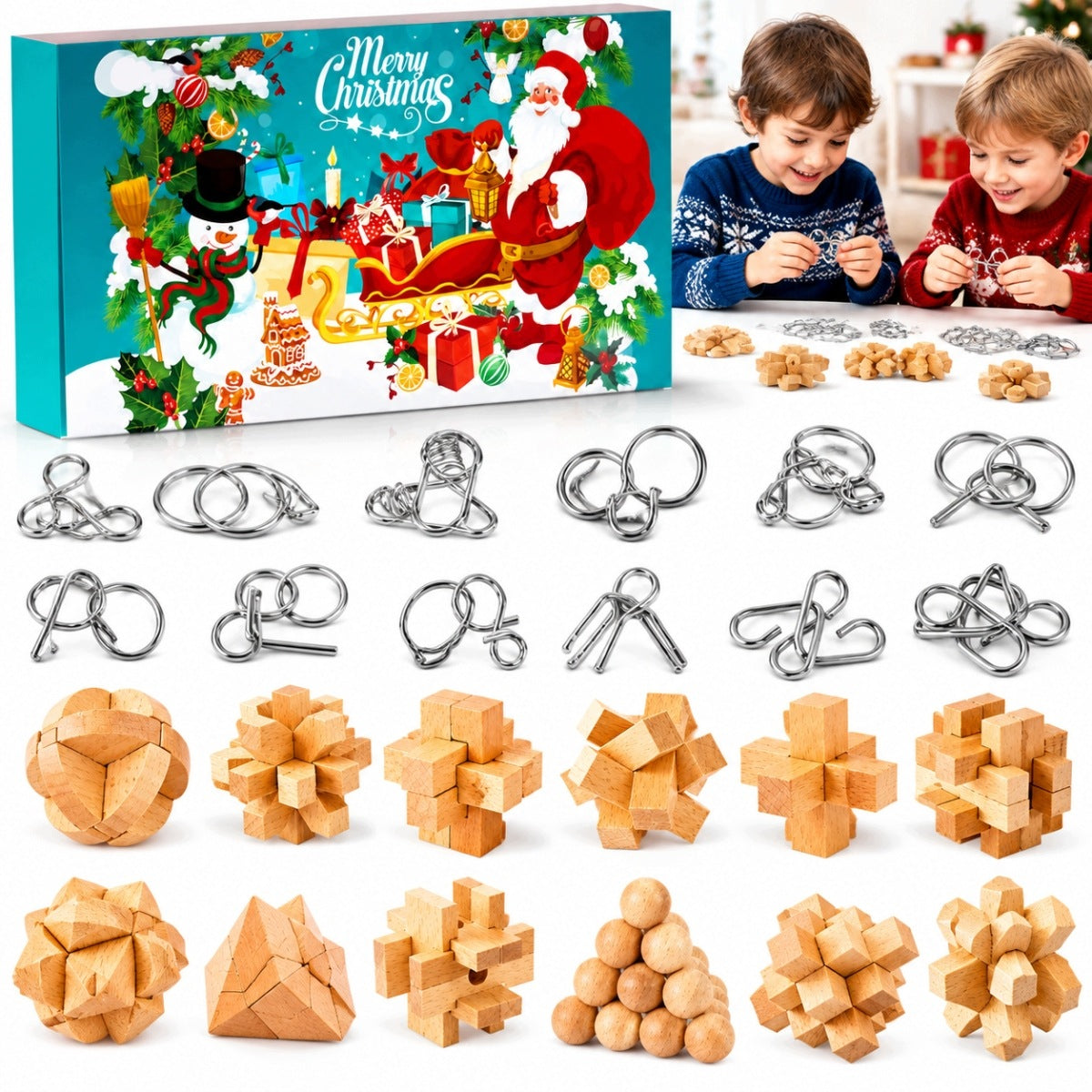 ADVENT CALENDAR 24 DAYS PUZZLE GAMES