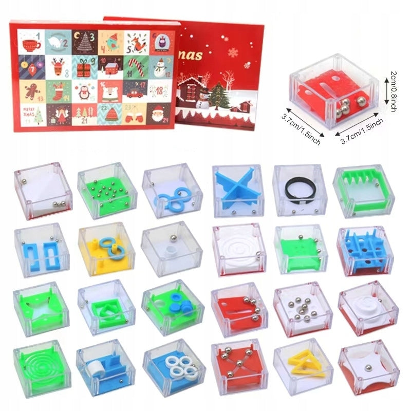 ADVENT CALENDAR 24 PUZZLE GAMES 3D PUZZLES MINI GAMES CHECKERED TOYS Brand no brand