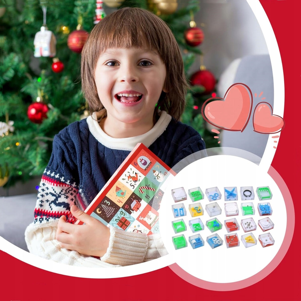 ADVENT CALENDAR 24 PUZZLE GAMES 3D PUZZLES MINI GAMES CHECKERED TOYS Kind other