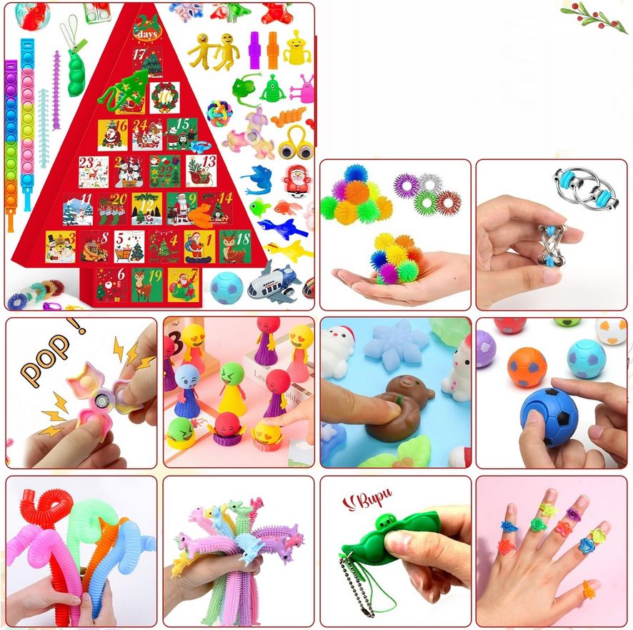 ADVENT CALENDAR 24 SENSORY TOYS MINI TOYS W69 Manufacturer code KALENDARZ ADWENTOWY kreatywny GRY x24 v3
