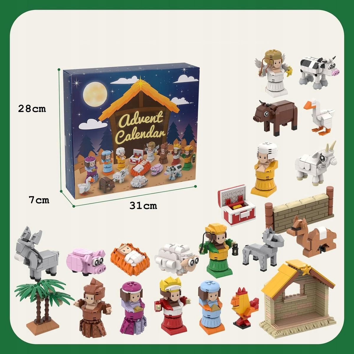 ADVENT CALENDAR BLOCKS FIGURINES NATIVITY SCENE 3JF Manufacturer code Kalendarz adwentowy ZBUDUJ SZOPKĘ