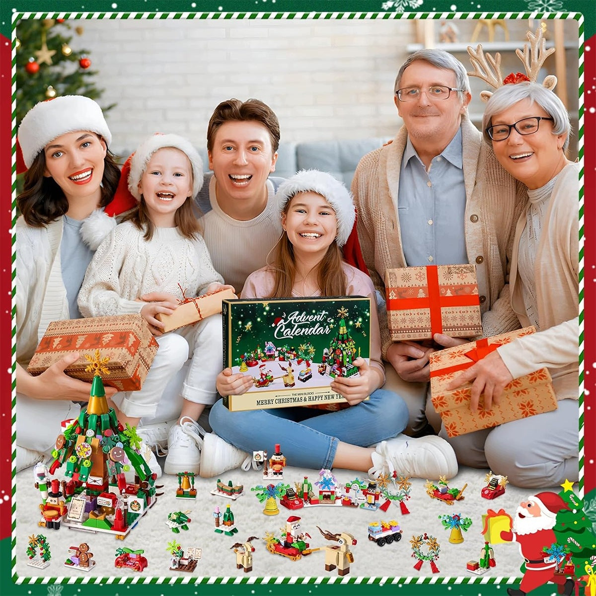 ADVENT CALENDAR BLOCKS MINI 618 PIECES CHRISTMAS SCENE REINDEER CHRISTMAS TREE Manufacturer code 4027293303836