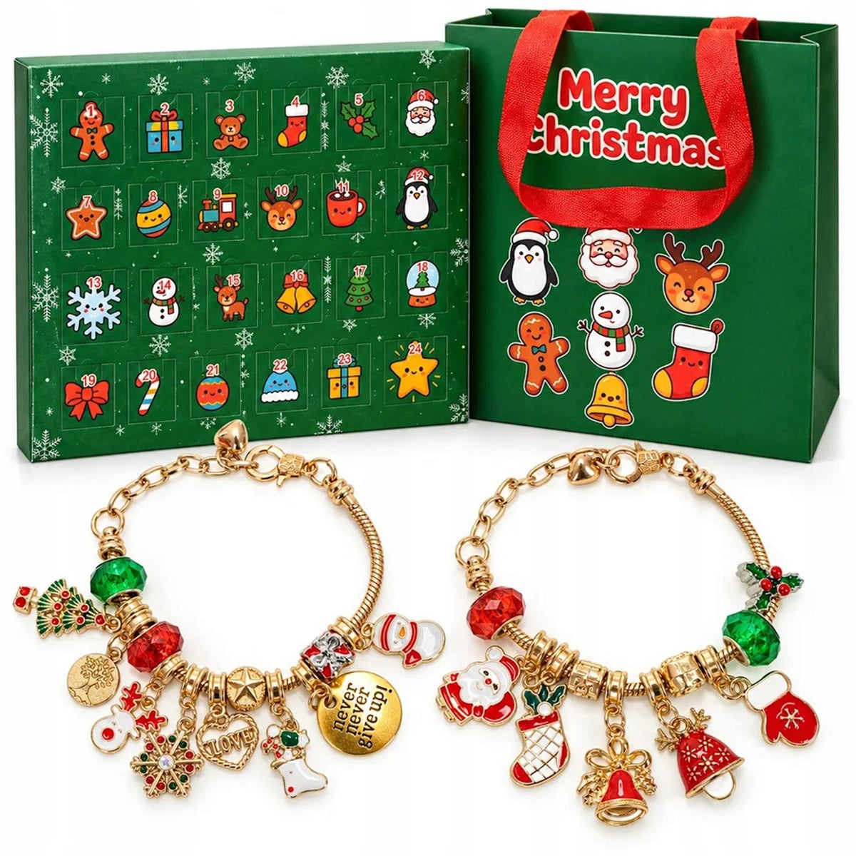 ADVENT CALENDAR BRACELET SET CHARMS JEWELRY FOR GIRLS