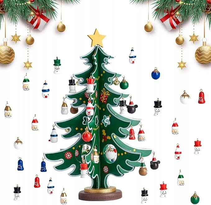 ADVENT CALENDAR Christmas tree WITH ORNAMENTS 24 PENDANTS CHRISTMAS TREE DECORATIONS Manufacturer code kalendarz adwentowy choinka bożo narodzeniowa