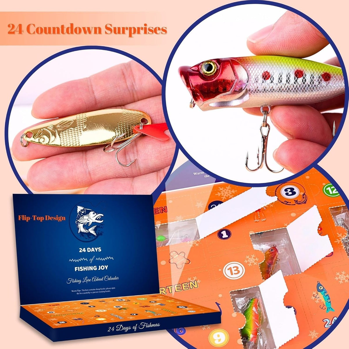 ADVENT CALENDAR FISHING LURE WOBBLERS FOR FISHING SET Manufacturer code 6977652562108