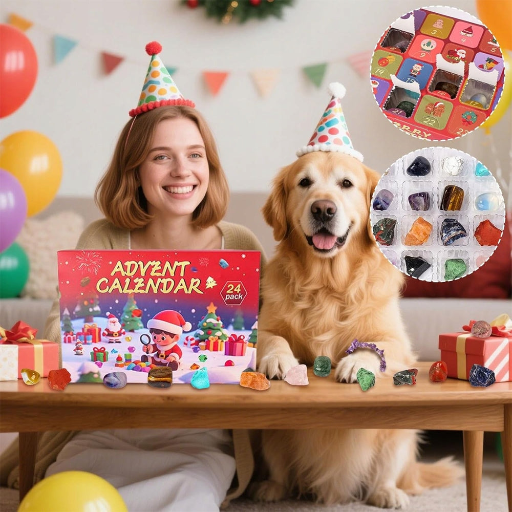 ADVENT CALENDAR FOR 24 DAYS WITH CRYSTAL MINERALS GEMSTONES Brand no brand