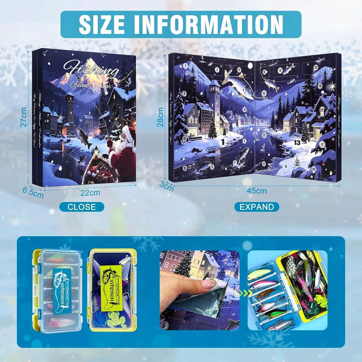 ADVENT CALENDAR FOR ANGLER 2025 SET OF LURES + 2 BOXES CALENDAR Brand PREZENTA